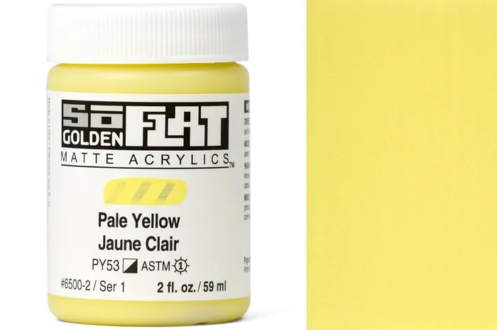 Golden SoFlat Matte Acrylics, Pale Yellow