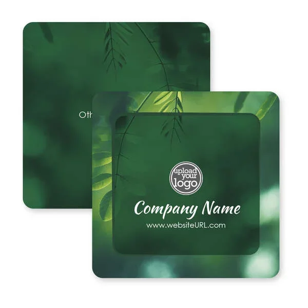 Green Fresh Coaster 3-1/2″ Round Corner Square