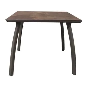 Grosfillex Sunset 36″ Square Table In Lava / Fusion Bronze