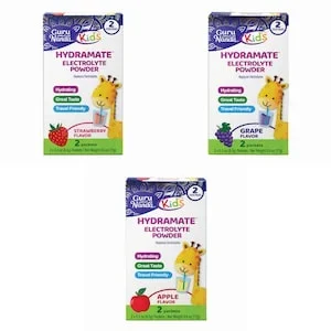 GuruNanda Hydramate Kids Electrolyte Powder, 2-pc Pack.
