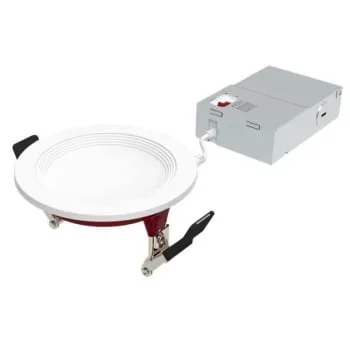 Halco Fire Rated Slim Downlight, Baffle Trim, Select Cct, 11 Watt, 4″, White