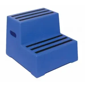 Heavy Duty Polyethylene Industrial Step; 2 Tread; Yellow