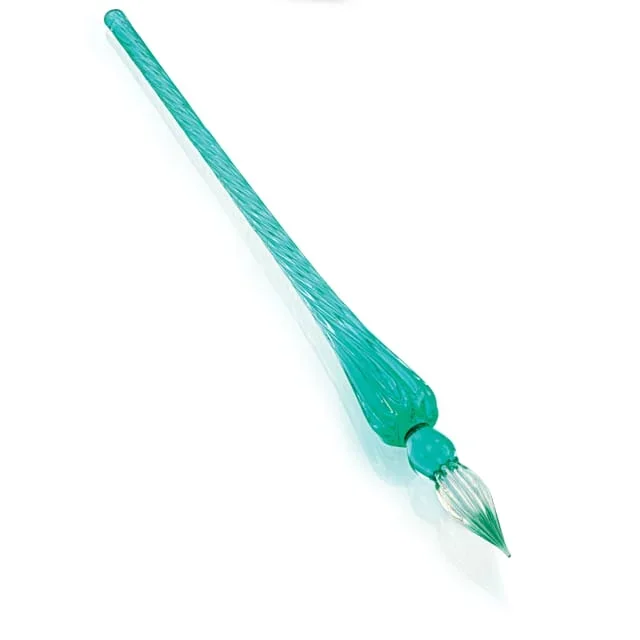 Herbin Round Glass Dip Pen – Turquoise