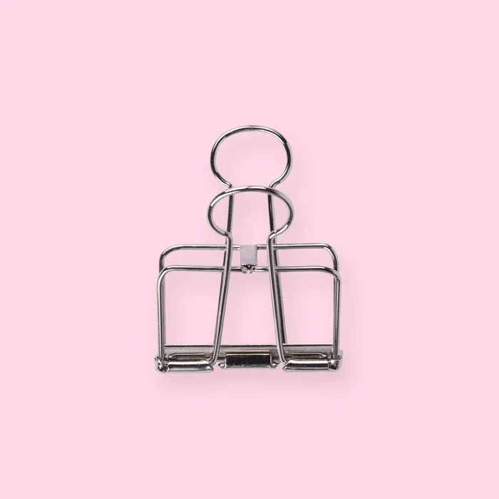 Hollow Skeleton Binder Paper Clip – Silver – Large