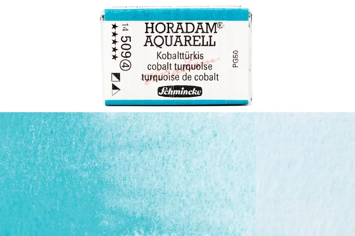 Horadam Watercolor Full Pan, #509 Cobalt Turquoise