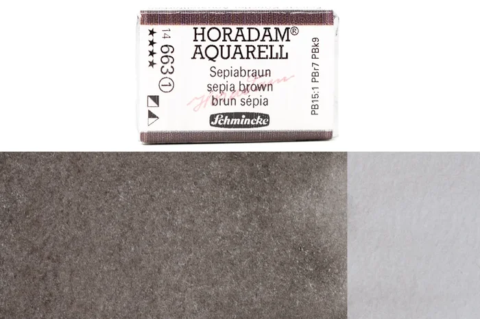 Horadam Watercolor Full Pan, #663 Sepia Brown