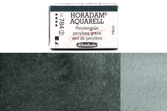 Horadam Watercolor Full Pan, #784 Perylene Green