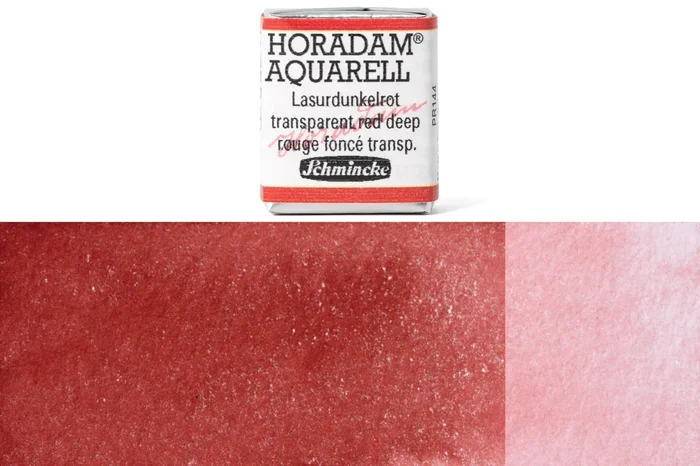 Horadam Watercolor Half Pan, #355 Transparent Red Deep