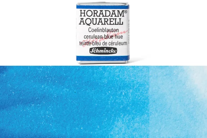Horadam Watercolor Half Pan, #481 Cerulean Blue Hue