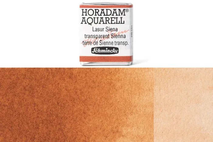 Horadam Watercolor Half Pan, #653 Transparent Sienna