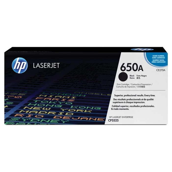 HP 650A Ink Cartridge, CE270A, Black