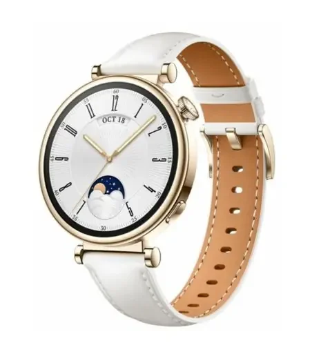 Huawei GT4 41mm 1.32 Inch AMOLED Gold with White Strap Smartwatch
