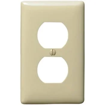 Hubbell 1-Gang Duplex Wall Plate – Ivory