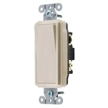 Hubbell-Pro 20 Amp 3-Way/2-Position Decorator Switch (Light Almond)