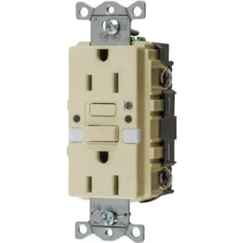 Hubbell® 15 Amp 125 Volt Self-Test Gfci W/ Night Light (Ivory)