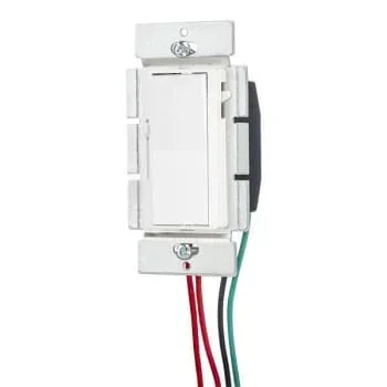 Hubbell Wiring® Single Pole 3-Way 120 Volt Rocker Dimmer Switch White