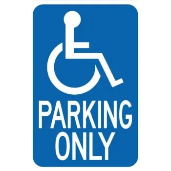 Hy-Ko “Handicapped Parking” Sign, 18 X 12″, Aluminum