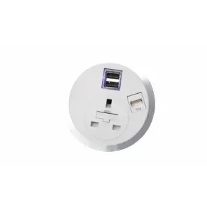 Impulse Port-E 1 x UK Socket 1 x Smart Charge 1 x CAT5E Data