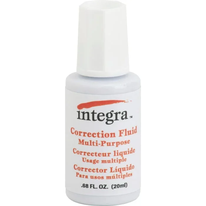 Integra Multi-Purpose Correction Fluid, 22 ml, White