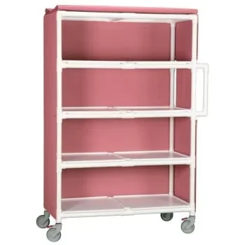 Ipu® 4 Shelf Jumbo Linen Cart In Wineberry