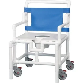 Ipu® Shower Commode Chair 550 Lbs In Blue