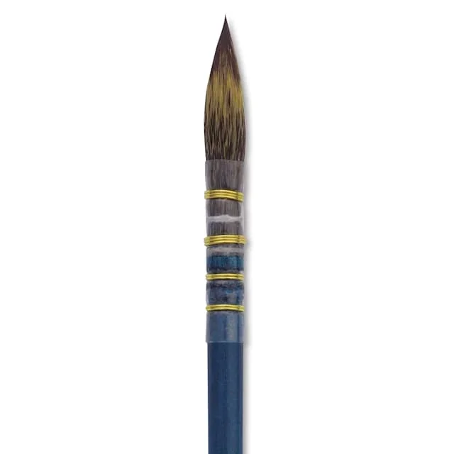 Isabey Isacolor Synthetic Brush – Quill Mop, Short Handle, Size 2/0