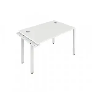Jemini 1 Person Extension Bench Desk 1200x800x730mm White/White KF808572