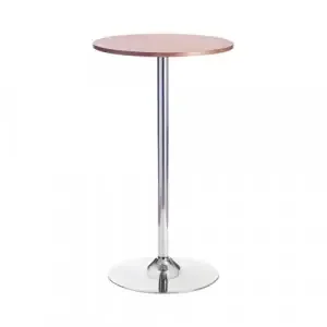 Jemini Bistro Trumpet Table Tall 600x600x1045mm Walnut/Chrome KF838317