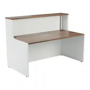 Jemini Reception Unit 1600x800x740mm Dark Walnut/White KF818429