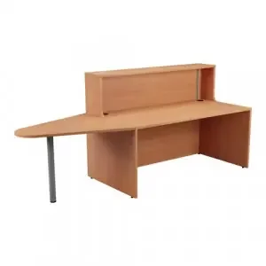 Jemini Reception Unit with Extension 1600x800x740mm Beech KF816326