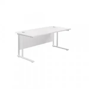 Jemini Rectangular Cantilever Desk 1600x800x730mm White/White KF807131