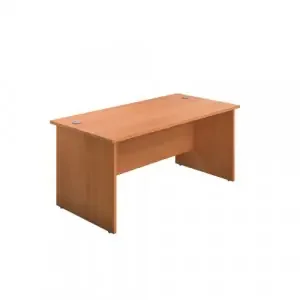 Jemini Rectangular Panel End Desk 1600x800x730mm Beech KF804468