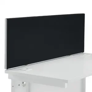 Jemini Straight Desk Mounted Screen 1400x25x400mm Black KF90502