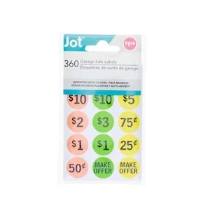 Jot Garage Sale Pricing Labels, 360-ct.