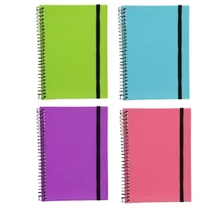 Jot Hard Cover Spiral-Bound Notebooks, 80 Pages