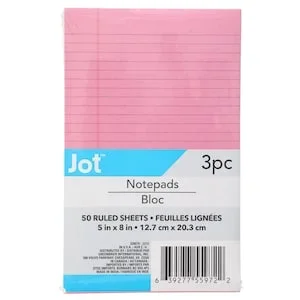 Jot Notepads, 8×5 in., 3-ct. Packs