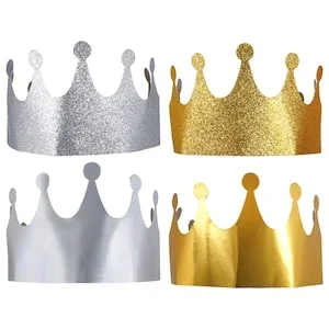 Jot Paper Sparkle Party Crowns, 5-ct.