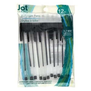 Jot Writing Black Ballpoint Pens, 12-ct.