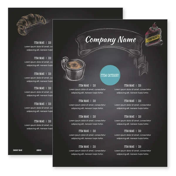 Jumping Java Menu 8-1/2″x11″ Rectangle Vertical