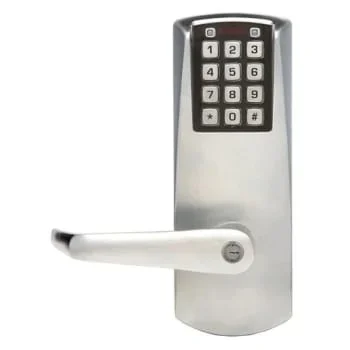 Kaba Access Pushbutton Svr Trim Exit Device W/ Schlage C Keyway (Satin Chrome)