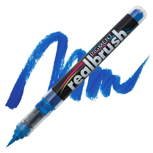 Karin Realbrush Pigment Marker – Azure, 4 mm, Brush Tip
