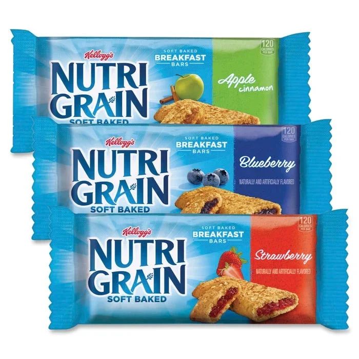 Kellogg’s Nutri-Grain Soft Breakfast Bars, Assorted, Pack of 48