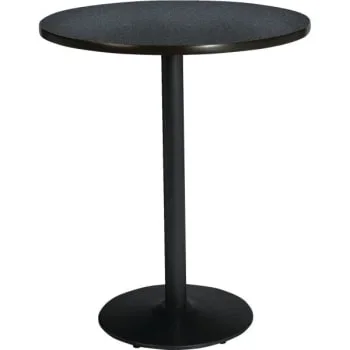 Kfi 30″ Round Table With Graphite Nebula Top, Round Black Base, Bistro Height
