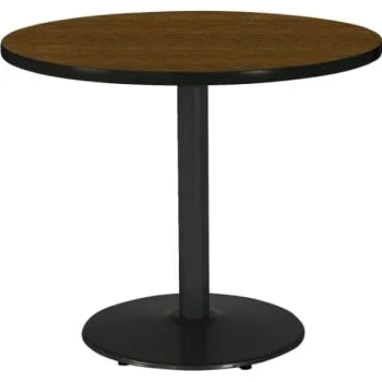 Kfi Seating 30 In Round Cafe Table (Walnut)