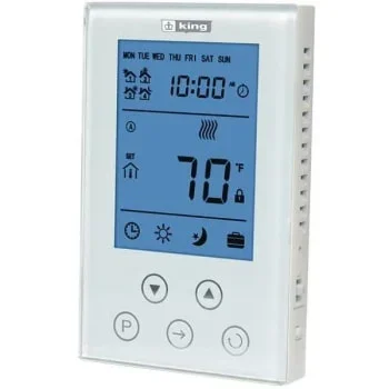 King 120/208/240v 15 Amp Thermostat 7-Day Programmable Double Pole