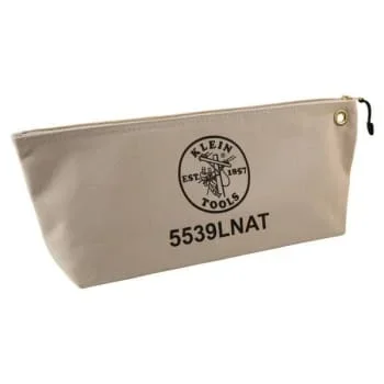 Klein Tools® Zipper Canvas Tool Bag, Natural
