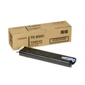 Kyocera TK-800C (Yield 10,000 Pages) Cyan Toner Cartridge