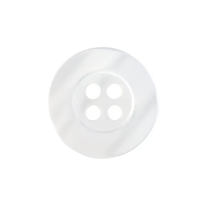 Lab Coat Buttons – 24L / 15mm – 1 Dozen – 4-Hole – White