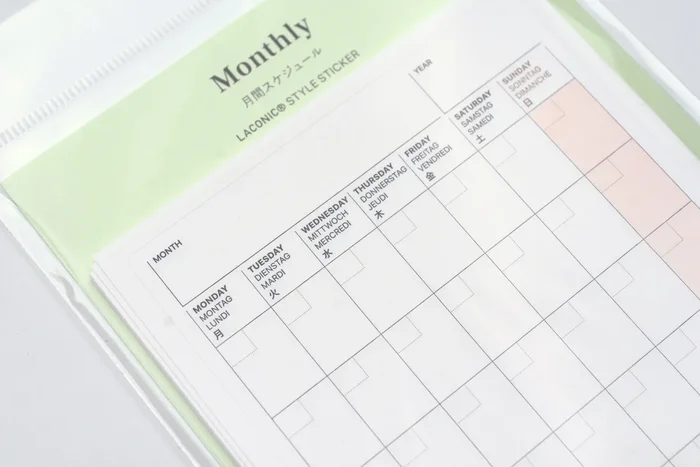 Laconic Style Sticker – Monthly
