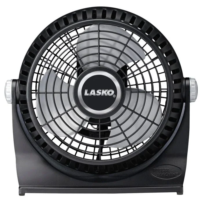 Lasko 10 Inch Breeze Machine Pivoting Floor/Table Fan, Black